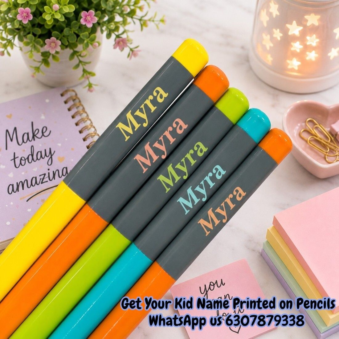 Custom Pencil with Name | Birthday Return Gift Set Pencil-image-1