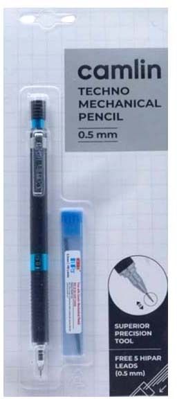 Techno Mechanical Pencil 0.5 mm | Hipar 0.5mm Lead | Built in Eraser Pencil-image-37