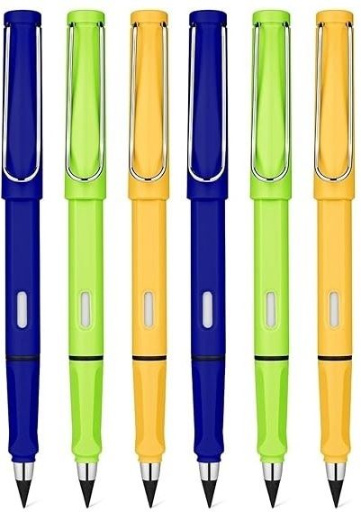 Inkless Eternal Pencils (Pack of 6) – Everlasting Pencil with Replaceable Head Pencil-image-34