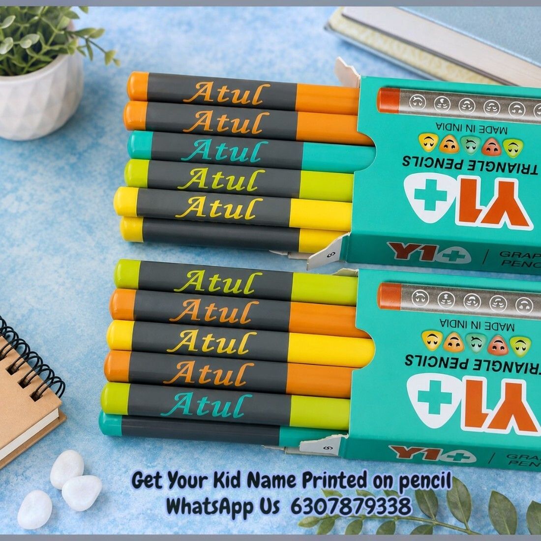 navya arts Personalized Pencils for School Kids with Name Pencil-picture-12