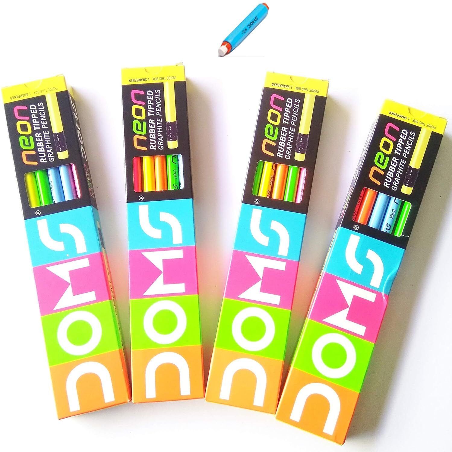doms NEON RUBBER TIPPED PENCILS PACK OF 40 AND 1 CHALK HOLDER FREE Pencil-picture-10