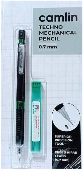 camlin Techno Mechanical Pencil 0.7 mm | Hipar 0.7mm Lead | Built in Eraser Pencil-picture-22