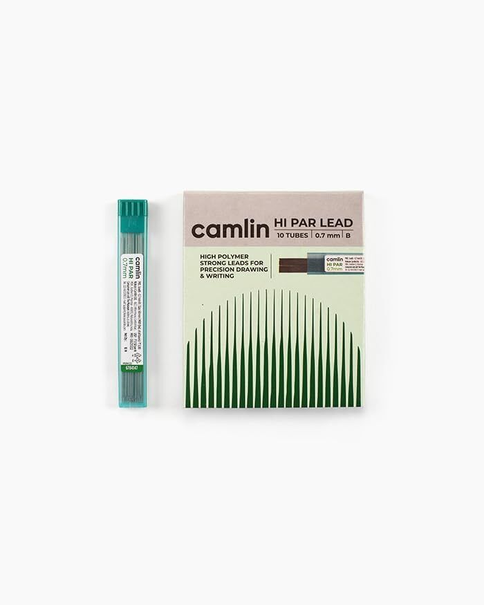 camlin 0.7mm Hi-Par Pencil Lead, Black (Pack of 10) | 0.7mm Smooth & Dark Leads Pencil-picture-10