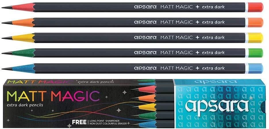 apsara Matt Magic Pencils | Premium Black Hexagonal Body for Strong Grip & Good Pencil-picture-12