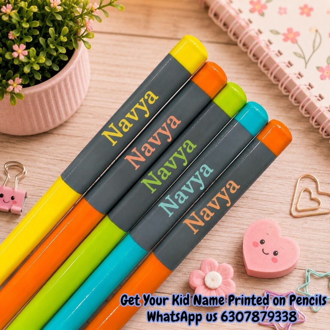 navya arts Personalised Pencil with Name | Stationery Gift for Kids Pencil-picture-12