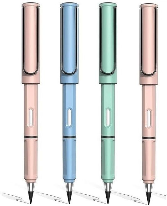 eclet (Pack of 4) Never Ending Inkless Pencils, Everlasting Pencil with Graphite Pencil-picture-1