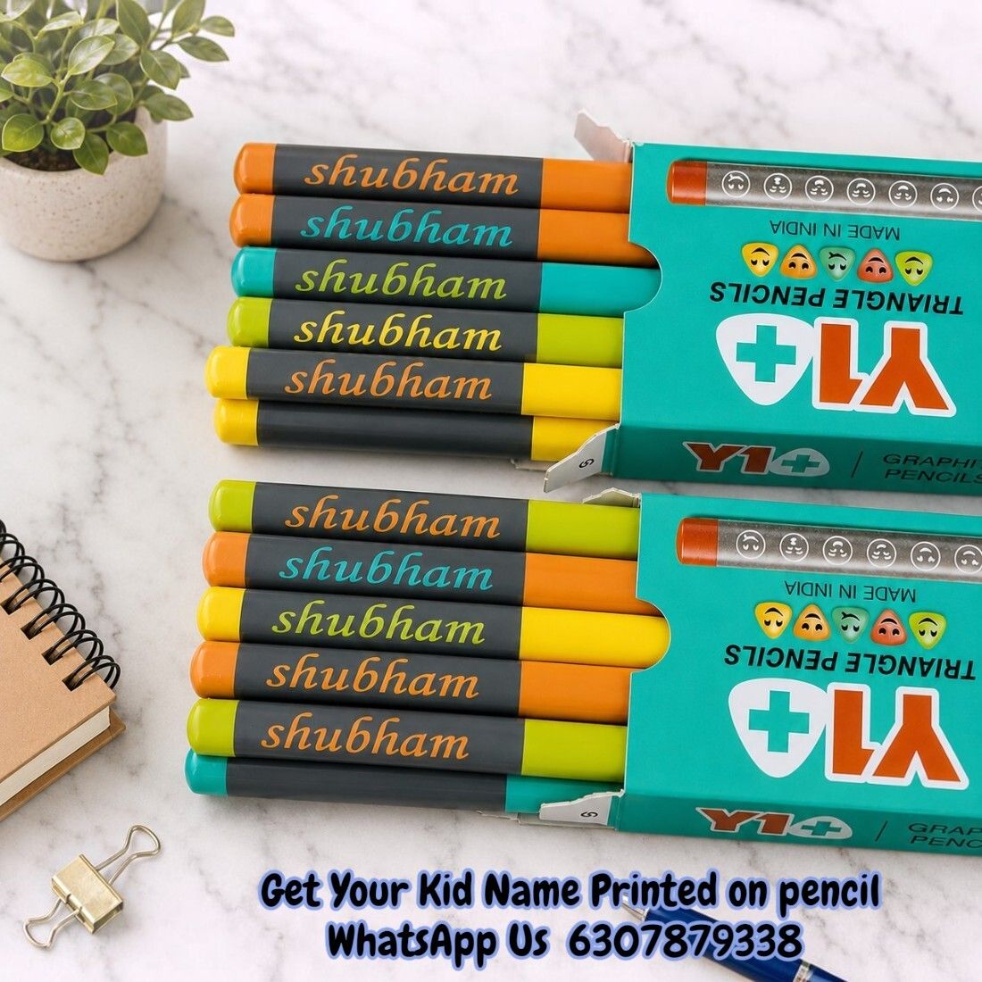 Custom Name Pencil Pack with Free Eraser Sharpener Pencil-image-27
