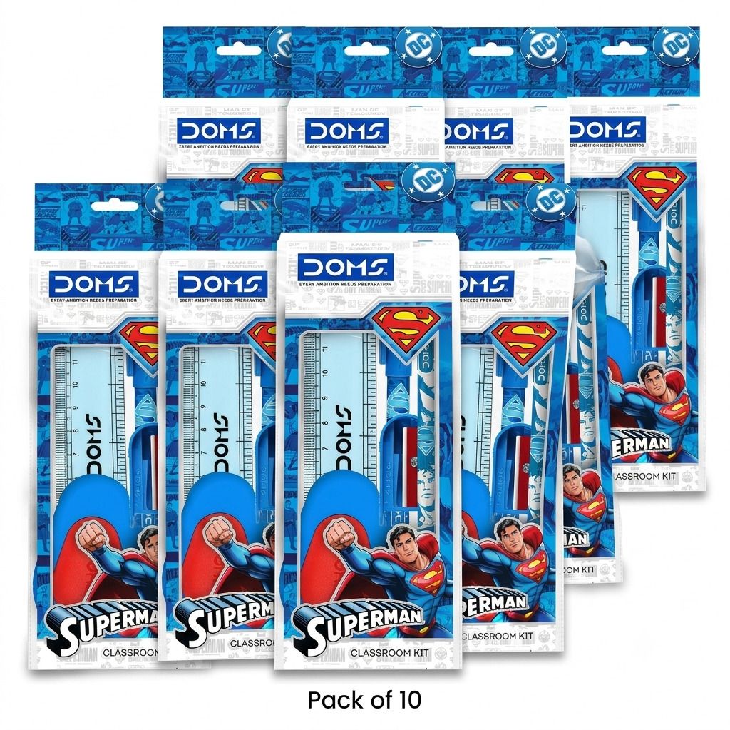 doms Superman Classroom Kit | Combination of 5 Stationery Items Pencil-picture-16