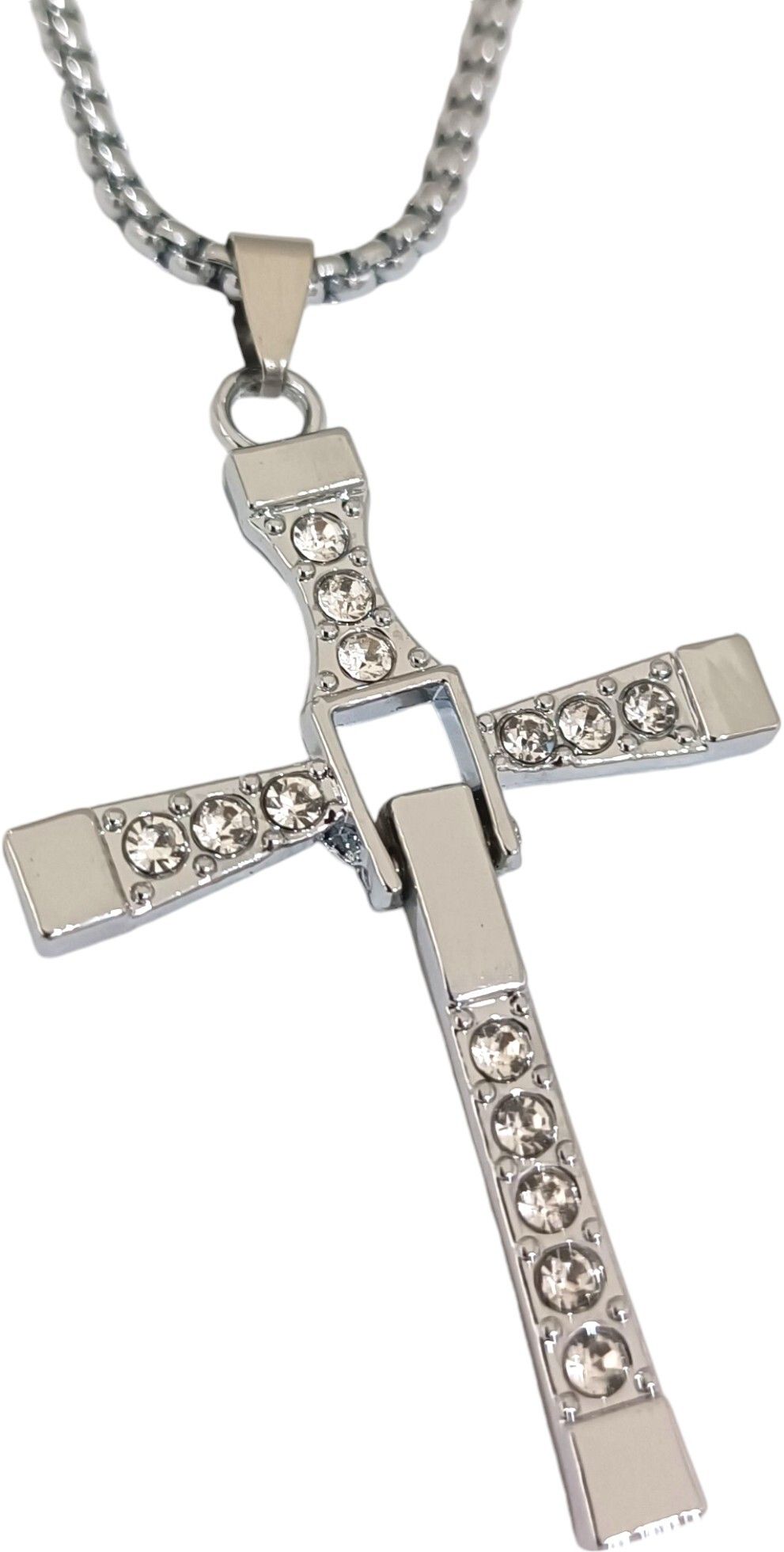 rvm jewels Vin diesel Fast and Furious Cross Pendant Dominic Toretto Thick Chain Men Crystal-picture-14