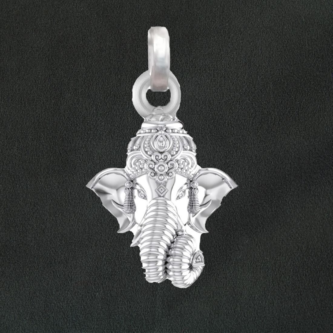 akshat sapphire 92.5% Pure Sterling Silver God Ganesh Ganpati Pendant Locket For Kids And Woman Sterling Silver Locket-picture-13