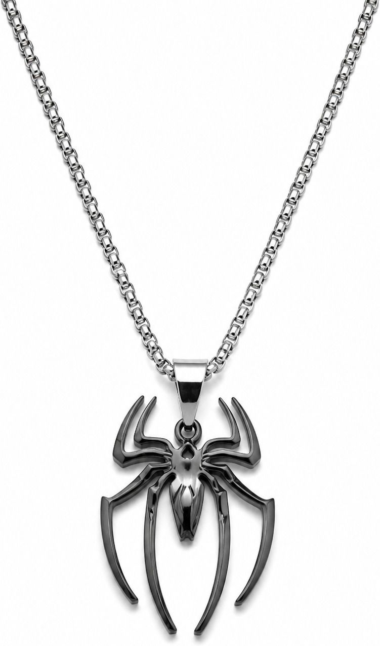 Spider Design Stainless Steel Pendant Necklace for Men & Boys Stainless Steel-image-39