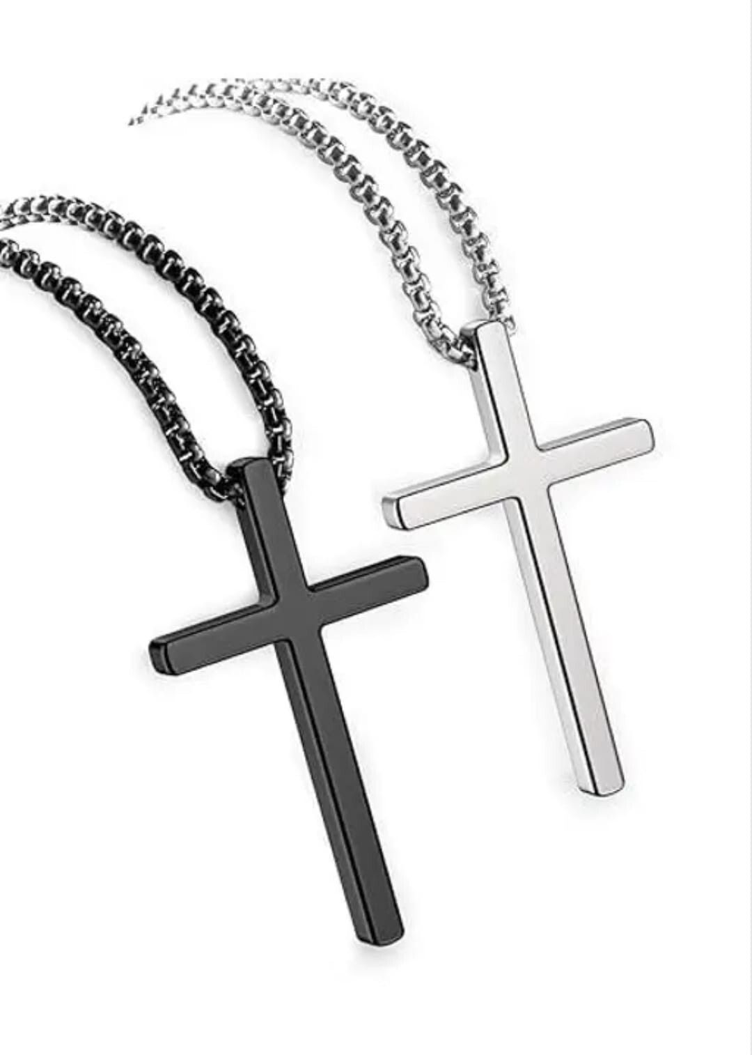 Combo of Black and Silver Jesus Christ Christian Locket with Box Chain Stainless Steel Locket-image-5