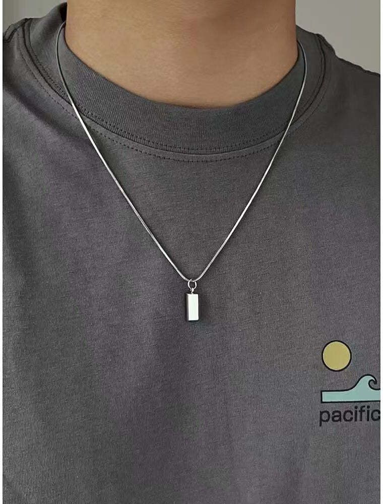 salty alpha Demonic Silver Neck Chain for Men & Boys | Locket | Necklace | Aesthetic Jewelry Stainless Steel Pendant Set-picture-28