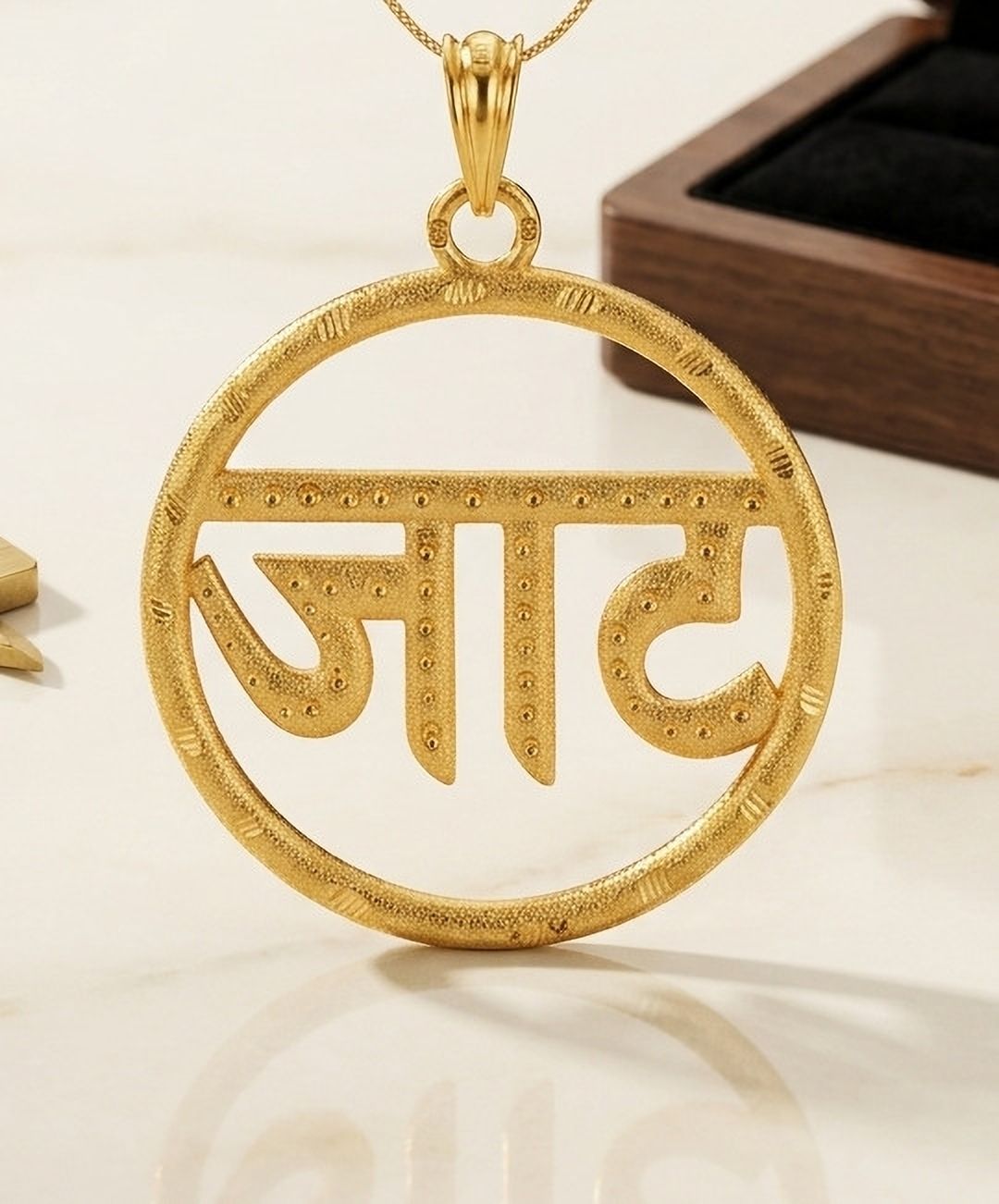 Jaat Name Pendant for Men & Women Gold-plated Copper-image-1