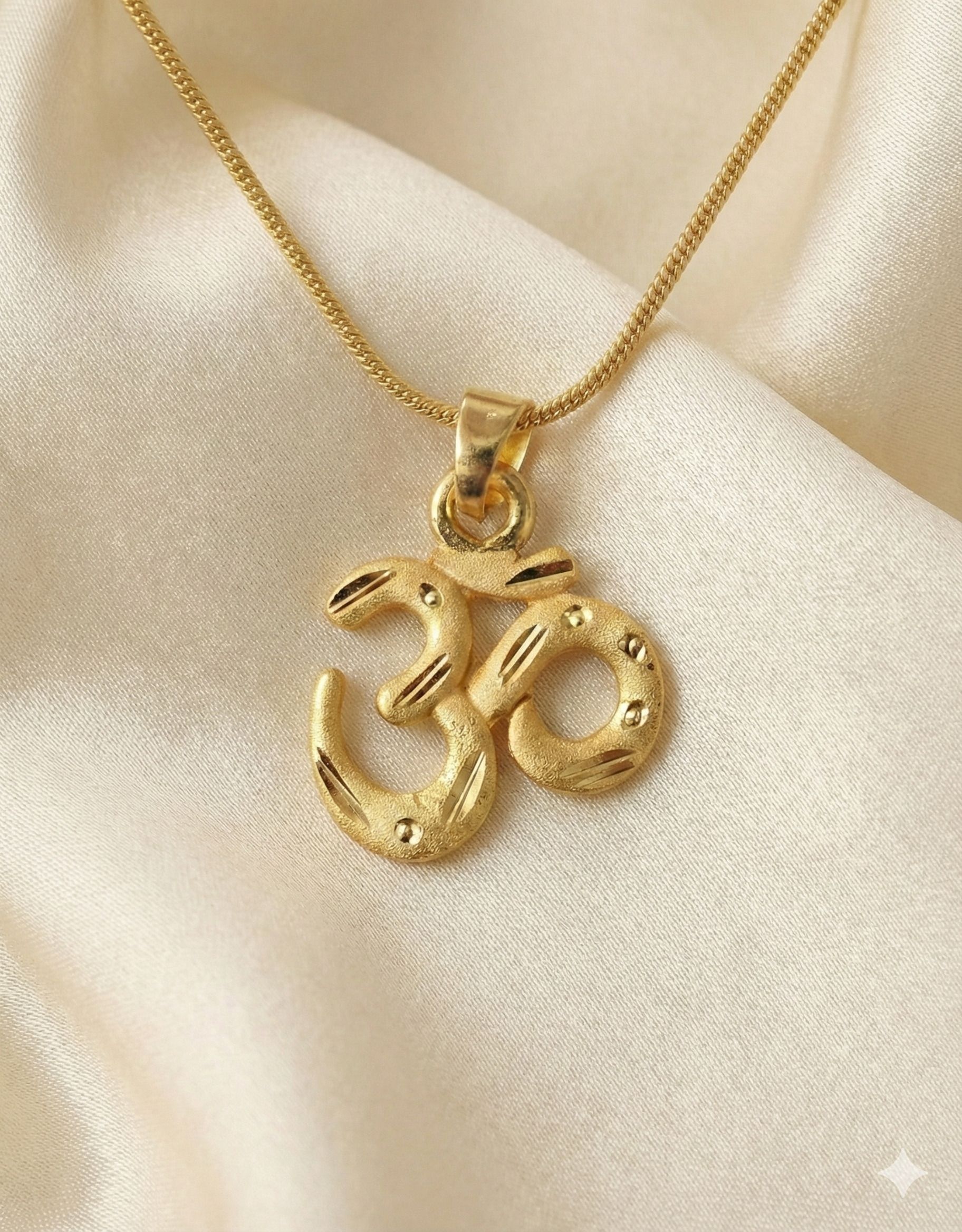 bring calm to your day with Premium Small-Sized Omkar Locket with Sleek Chain Gold-plated Brass Locket-image-36