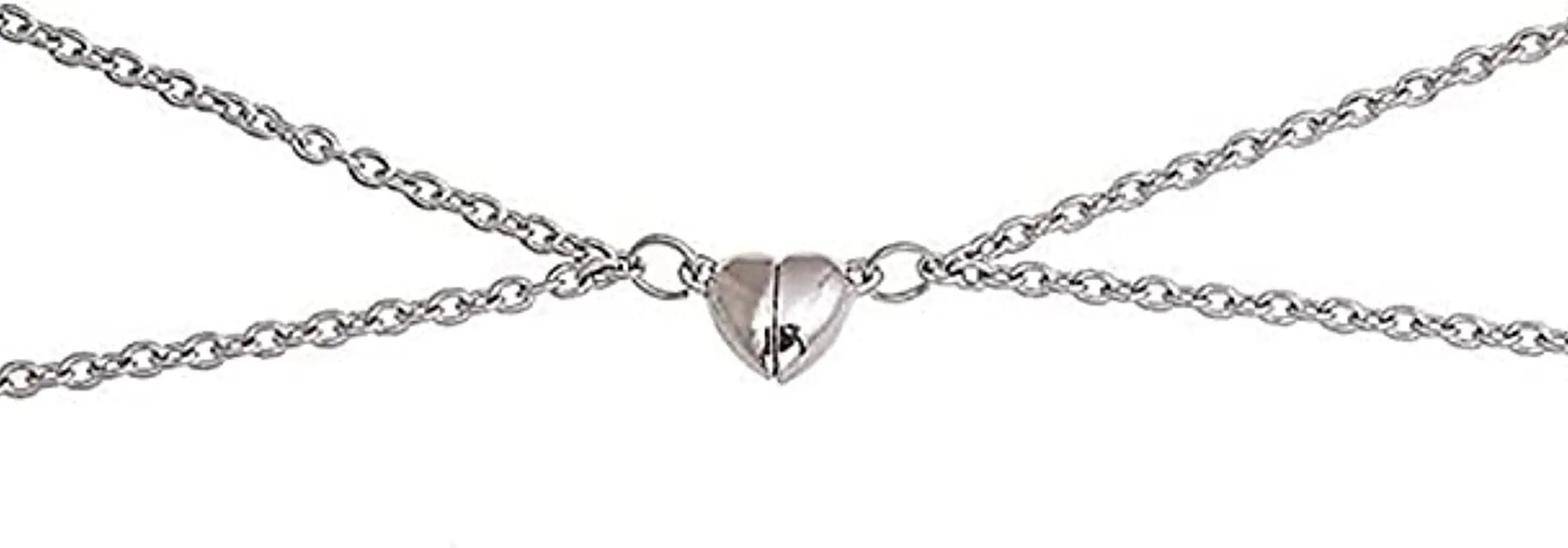 lyzoo Heart Magnets Couples Premium Chain Pendant Necklace Magnetic Balls for couple Stainless Steel Pendant-picture-7