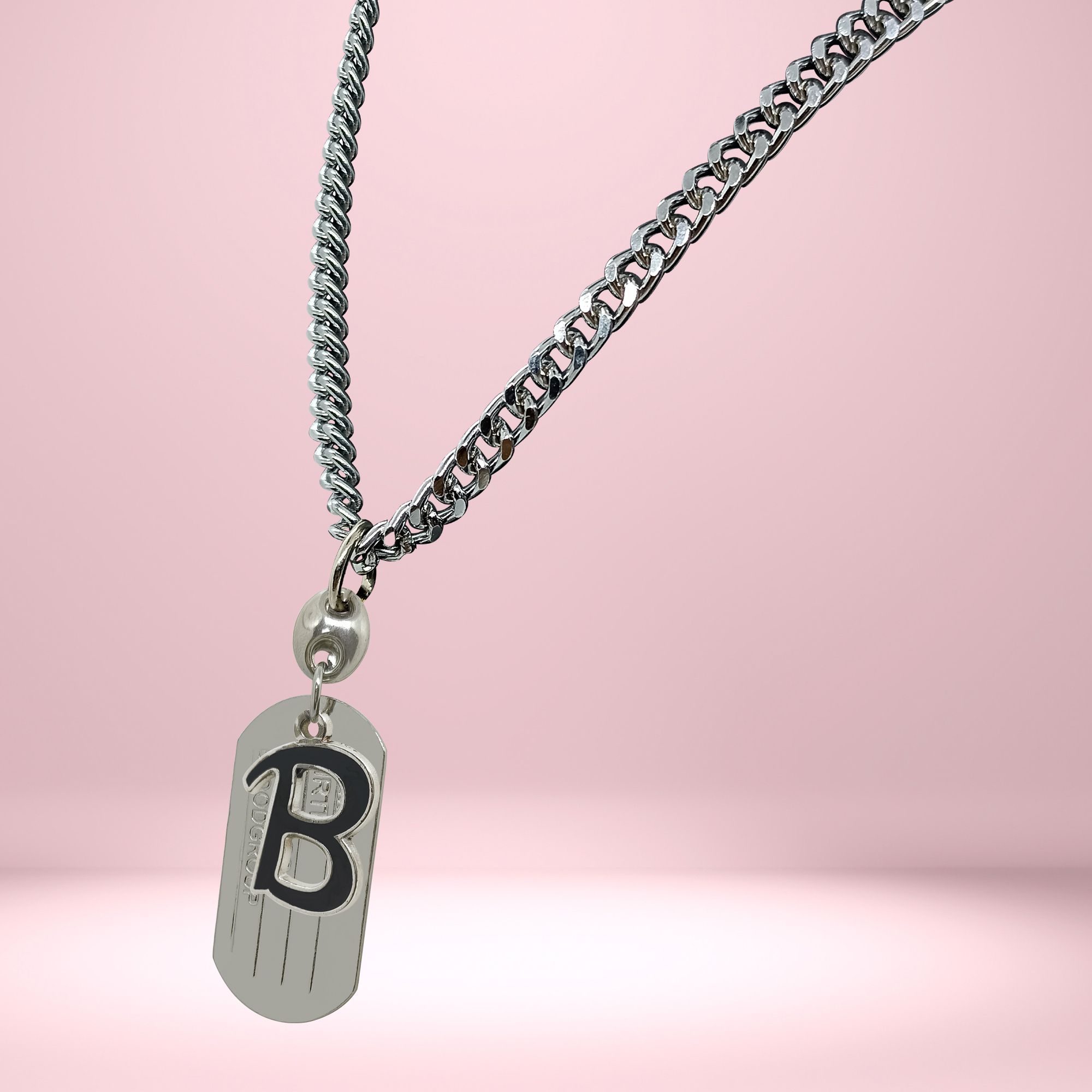 B Letter Pendent With Plate Metal Pendant-image-48