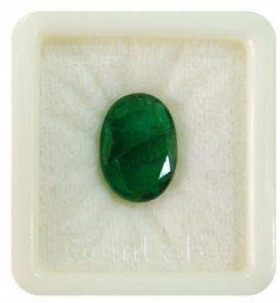stonetrue 7.25 Ratti 6.45 Carat Zambian Emerald (Panna Stone) Emerald Stone-picture-11