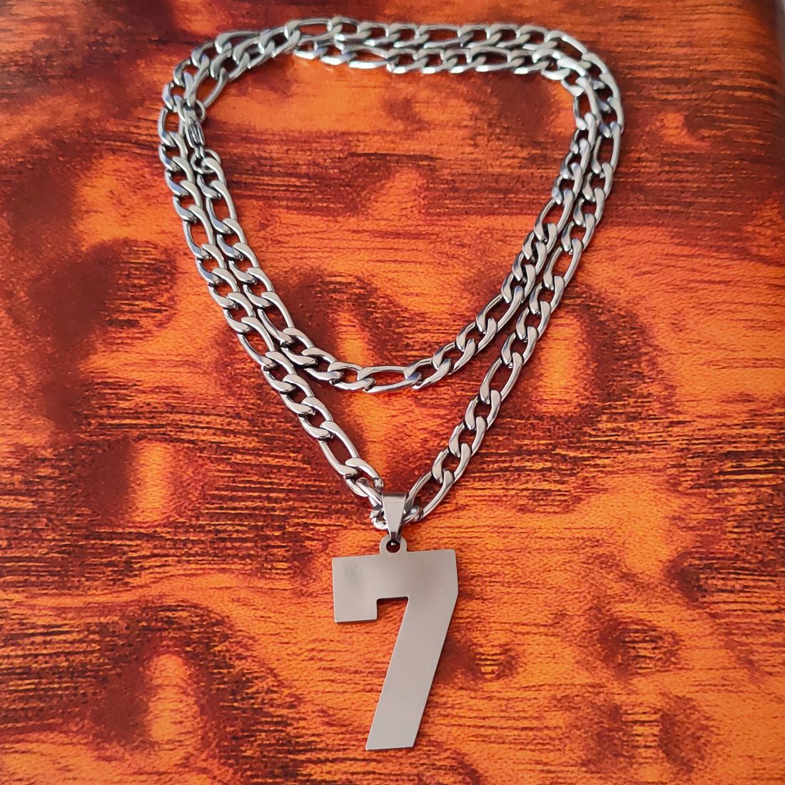 Personalized Bikers Jewelry Sports Jersey No.7 With Chain Necklace Sterling Silver Stainless Steel Pendant-image-48