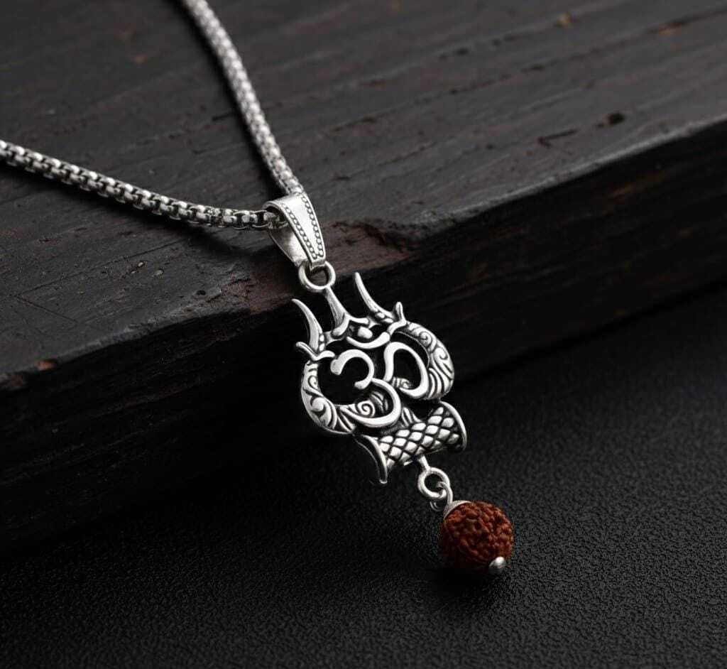 bewada jewellers Shiva Shakti Rudraksha Necklace Alloy Pendant-picture-15