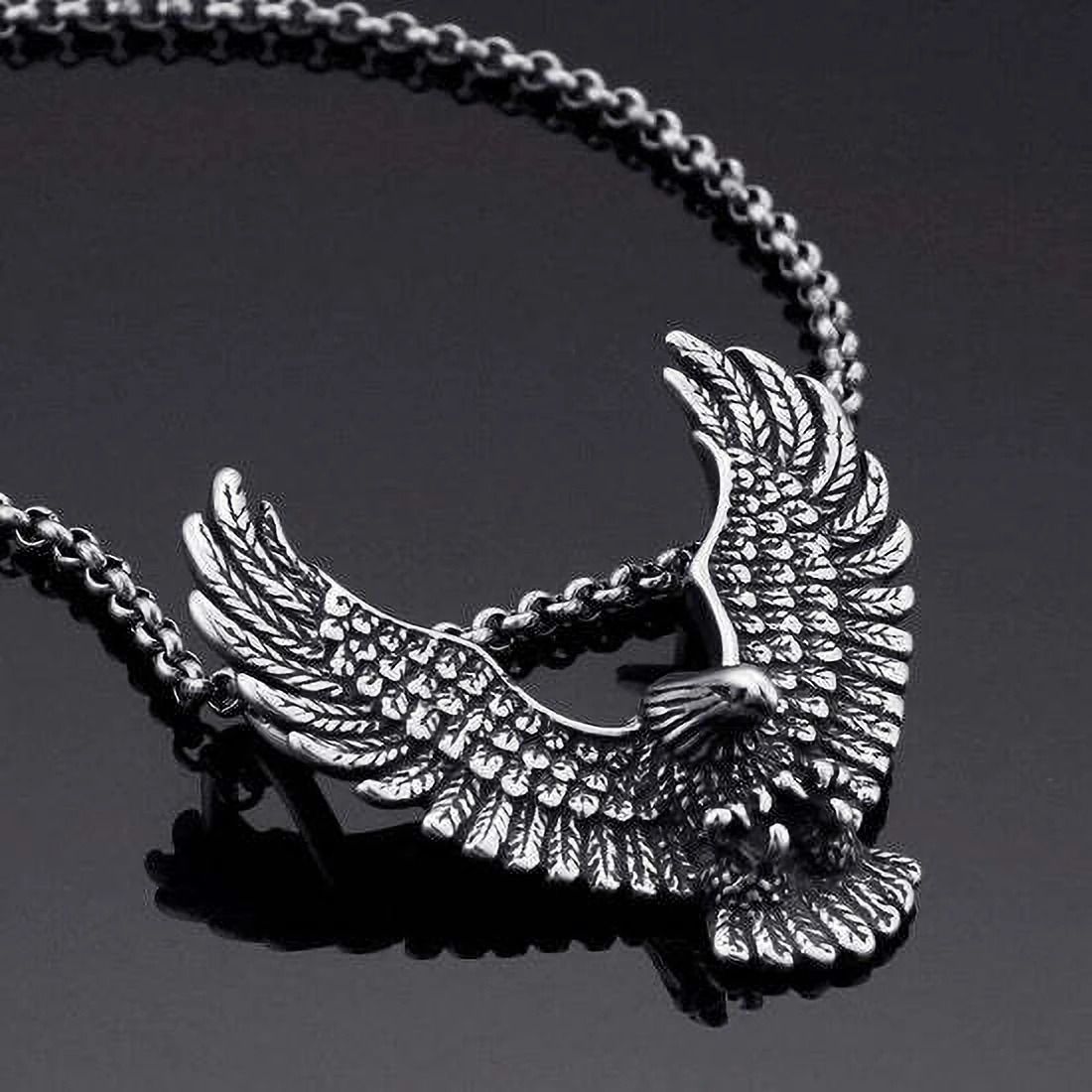 rgulus Pendant For Men | Men chains | Boys Chain Locket | Eagle Locket Rhodium Alloy Pendant-picture-48