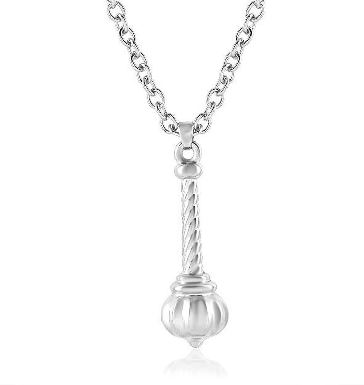 Hanuman Gada Silver Plated Pendant Stainless Steel Stainless Steel Locket Set-image-3