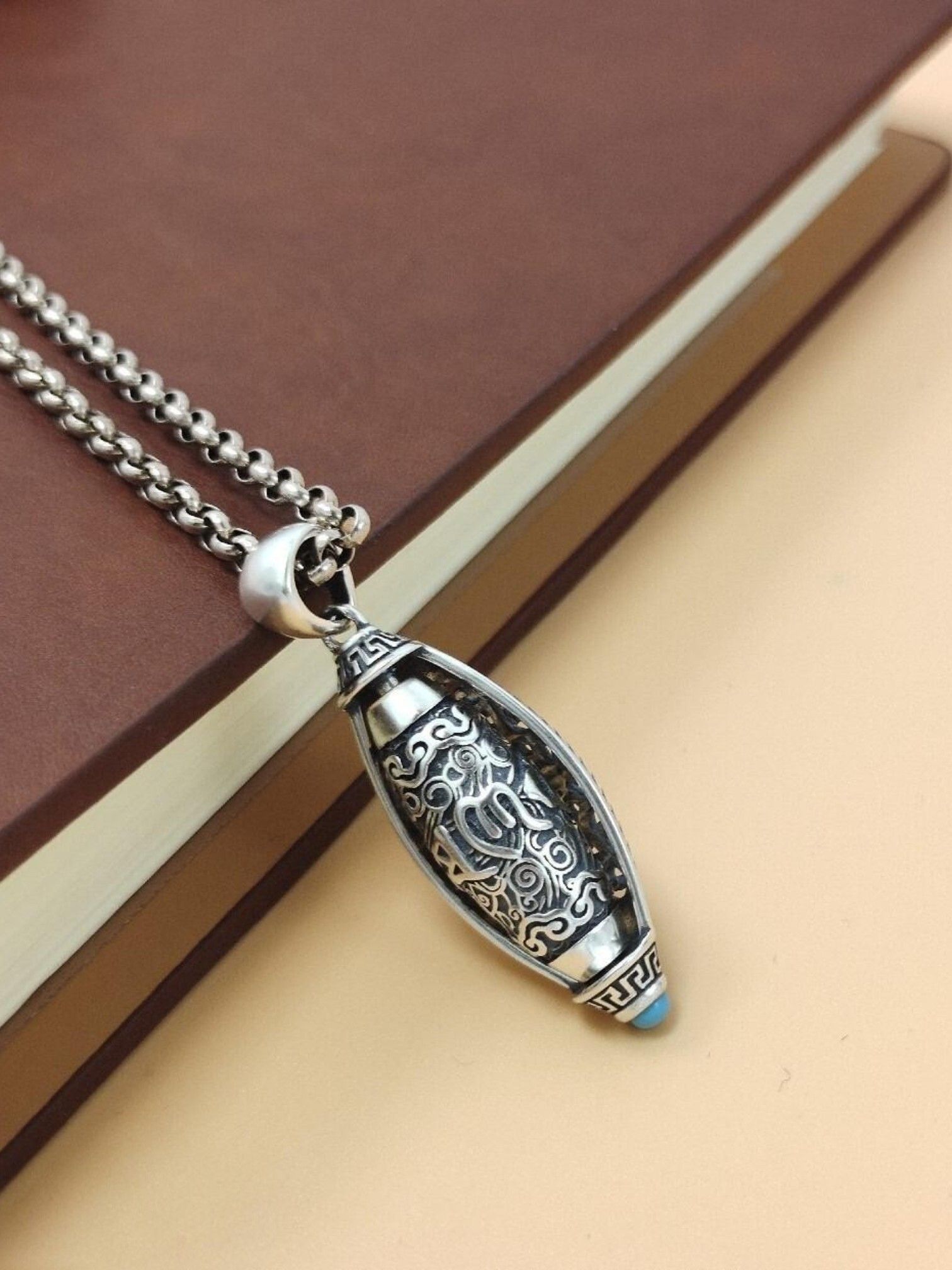kazare buddha Pendant for men |men pendant | boys pendant | chain lockets for men Rhodium Alloy Locket Set-picture-26