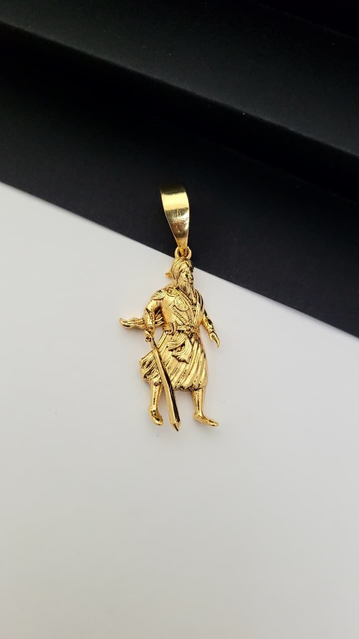 Baba Deep Singh Ji Pendent Baba Deep Singh Ji Locket SIKH PENDANT Gold-plated Brass Pendant-image-32