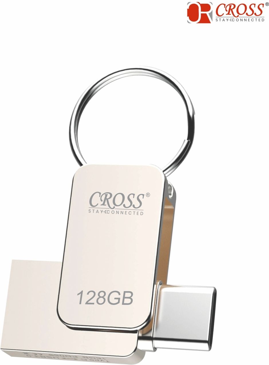 CROSS CR TYPE-C OTG PENDRIVE 128GB 128 GB Pen Drive Compatible with Audio Player, Desktop Computer, Gaming Console, Laptop, Mobile, Tablet, Television USB 3.0 Metal Case-picture-13