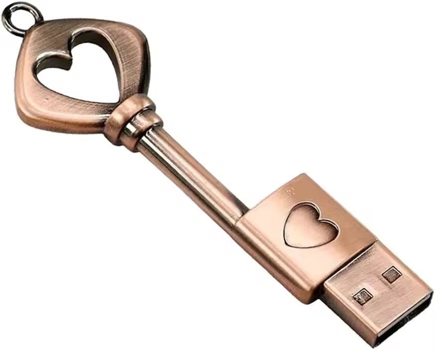 Techbae Premium Vintage Key USB Flash Drives for Gifting, Promotional use 128 GB Pen Drive Compatible with Television, Audio Player, Laptop USB 2.0 Metal Case-image-8