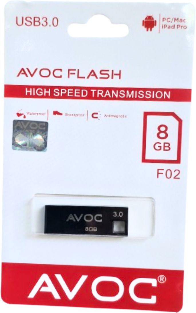 AVOC FLASH HIGH Speed Metal USB Flash Drive F02 8 GB Pen Drive Compatible with Laptop, Desktop Computer, Audio Player USB 3.0 Metal Case-image-4