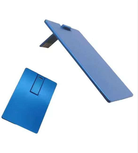Techbae SLIMMEST BLUE METAL CARD PEN DRIVE 8 GB Pen Drive Compatible with Desktop Computer, Audio Player, Television USB 2.0 Metal Case-image-44