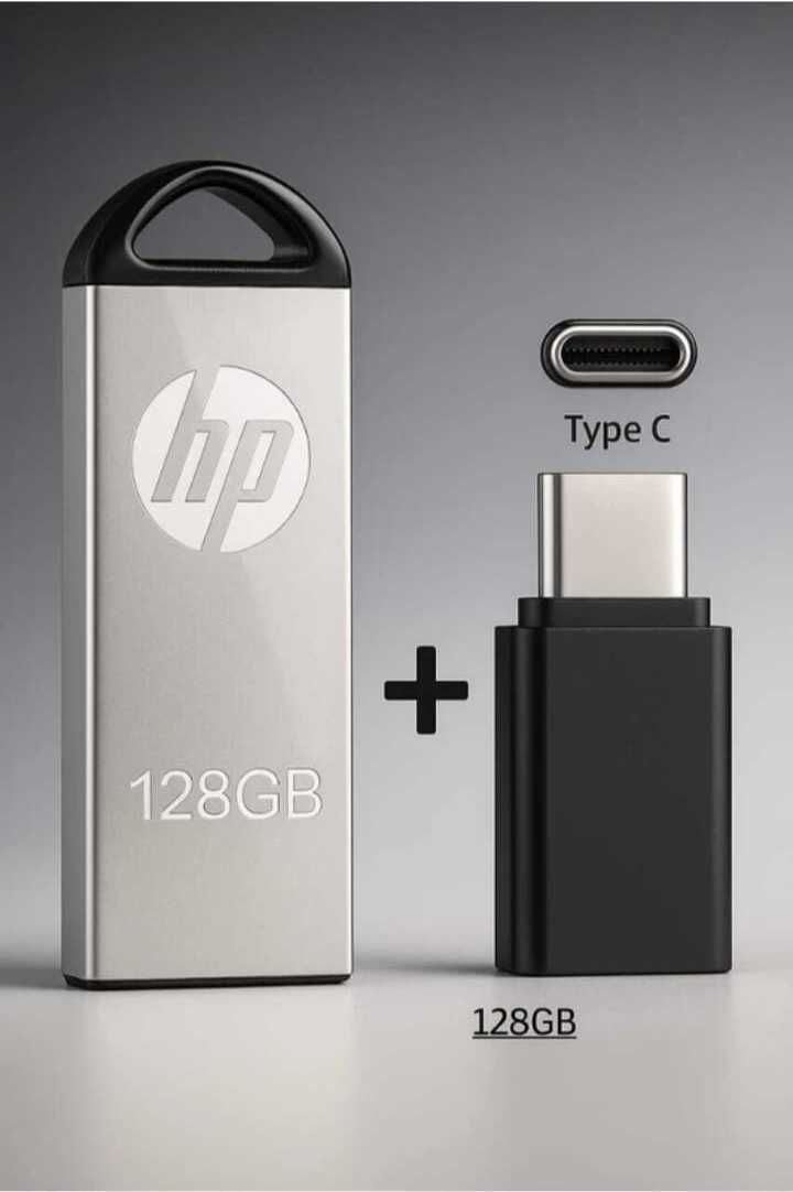 HP 220V 128 GB Pen Drive Compatible with Desktop Computer USB 2.0 Metal Case-image-44