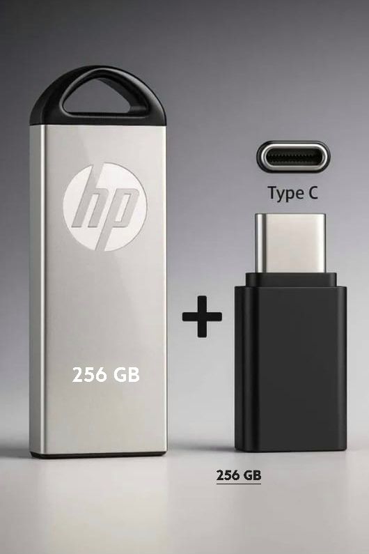 HP V229 256 GB Pen Drive Compatible with Laptop, Gaming Console, Audio Player, Television, Mobile USB 2.0 Metal Case