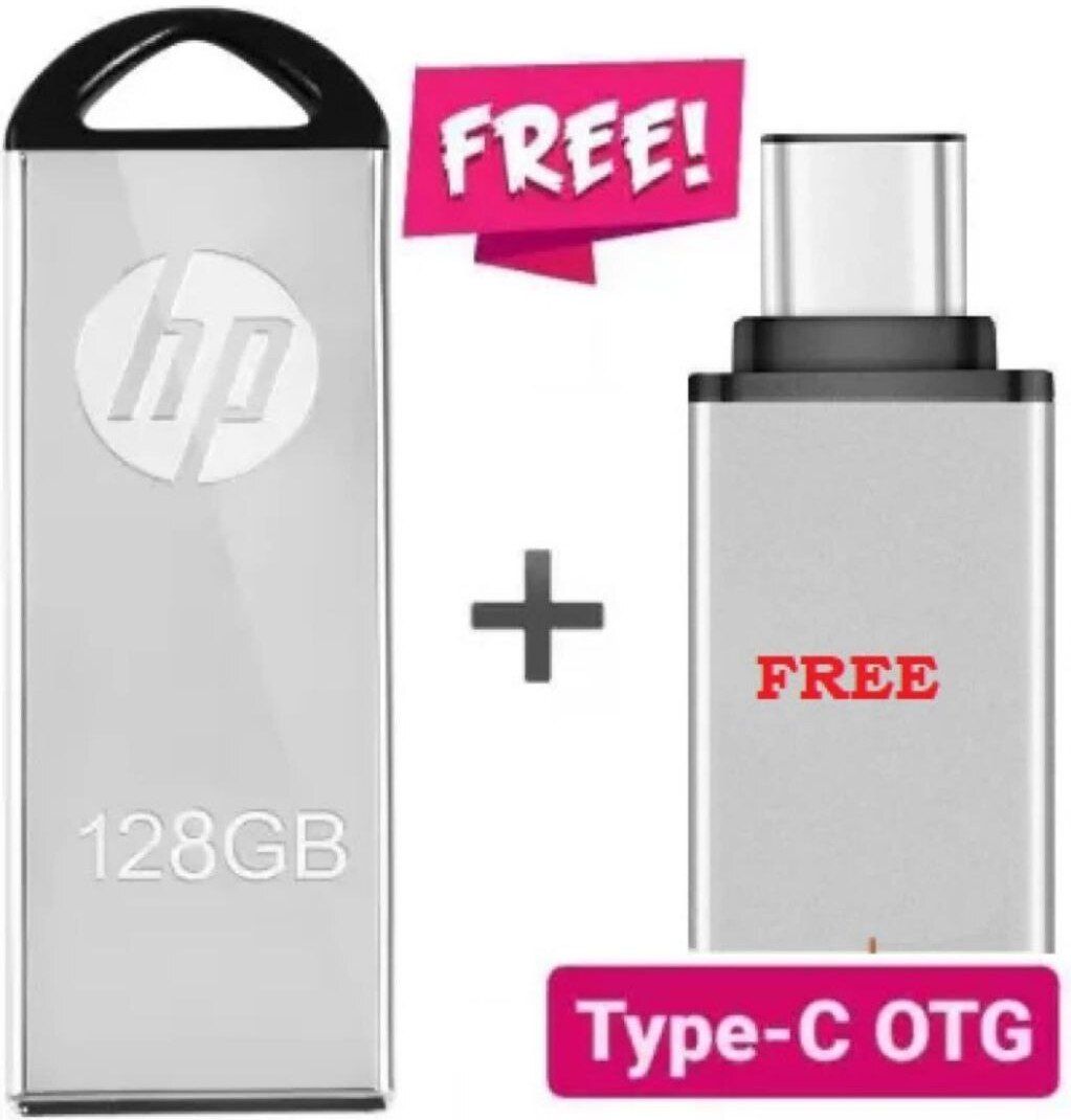 HP PENDRIVE WITH TYEP C OTG 128 GB Pen Drive Compatible with Audio Player USB 2.0 Metal Case-image-3