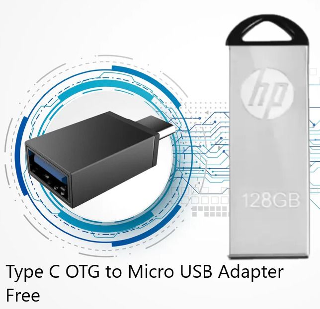 HP V220 Metal High 1 otg 128 GB Pen Drive Compatible with Laptop, Mobile, Netbook, Tablet, Desktop Computer USB 3.0, USB 2.0 Metal Case-image-5