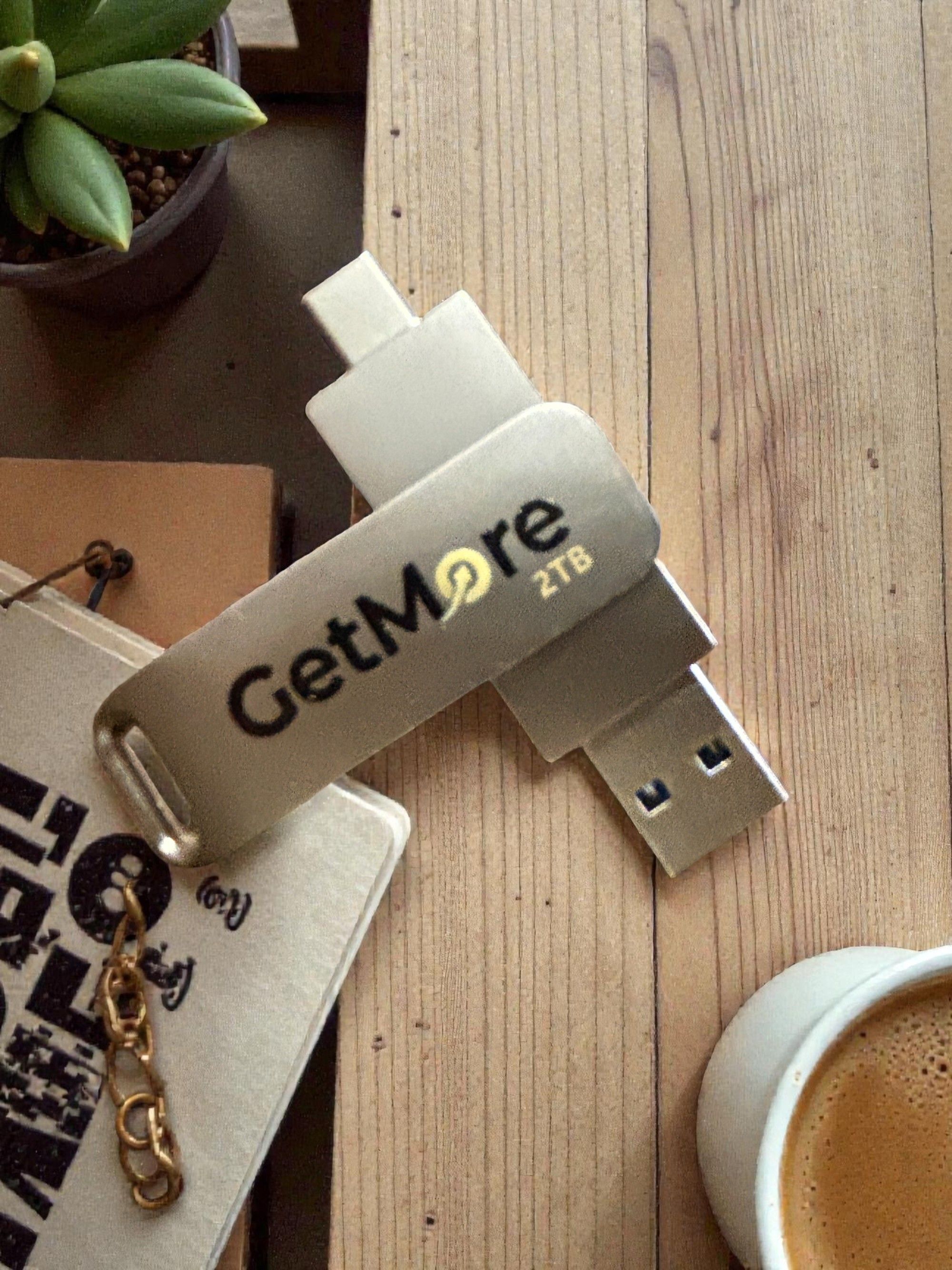 Getmore Otg computer and mobile 2 TB OTG Drive Compatible with Audio Player, Desktop Computer, Gaming Console, Laptop, Mobile, Tablet, Television USB 3.0 Metal Case