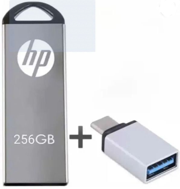 HP usb0.2 256 GB OTG Drive Compatible with Mobile, Laptop, Desktop Computer, Tablet USB 2.0 Metal Case-image-13