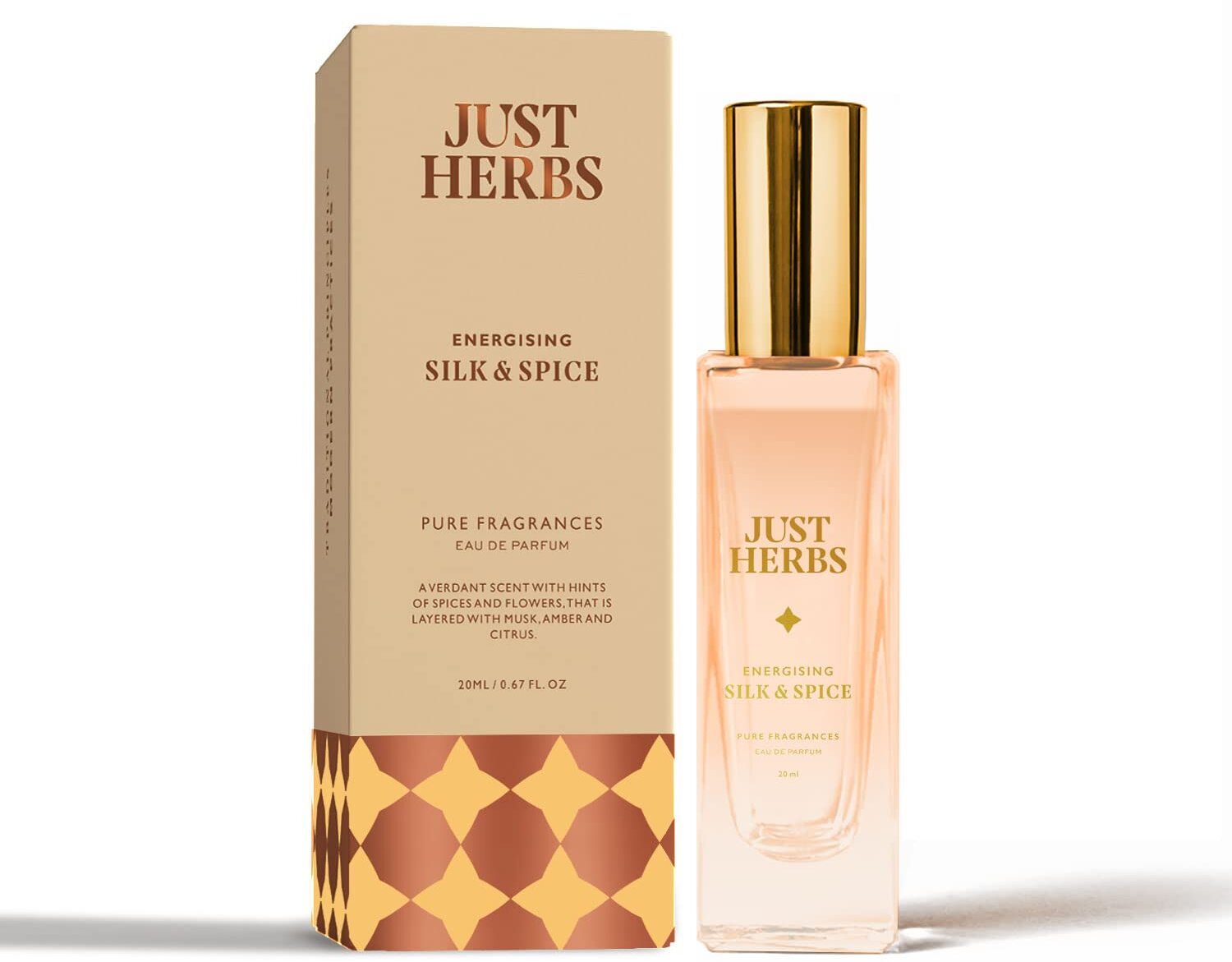 Just Herbs Long Lasting Scent Luxury Perfume for Men and Women Pocket Parfum EDP Silk and Spice