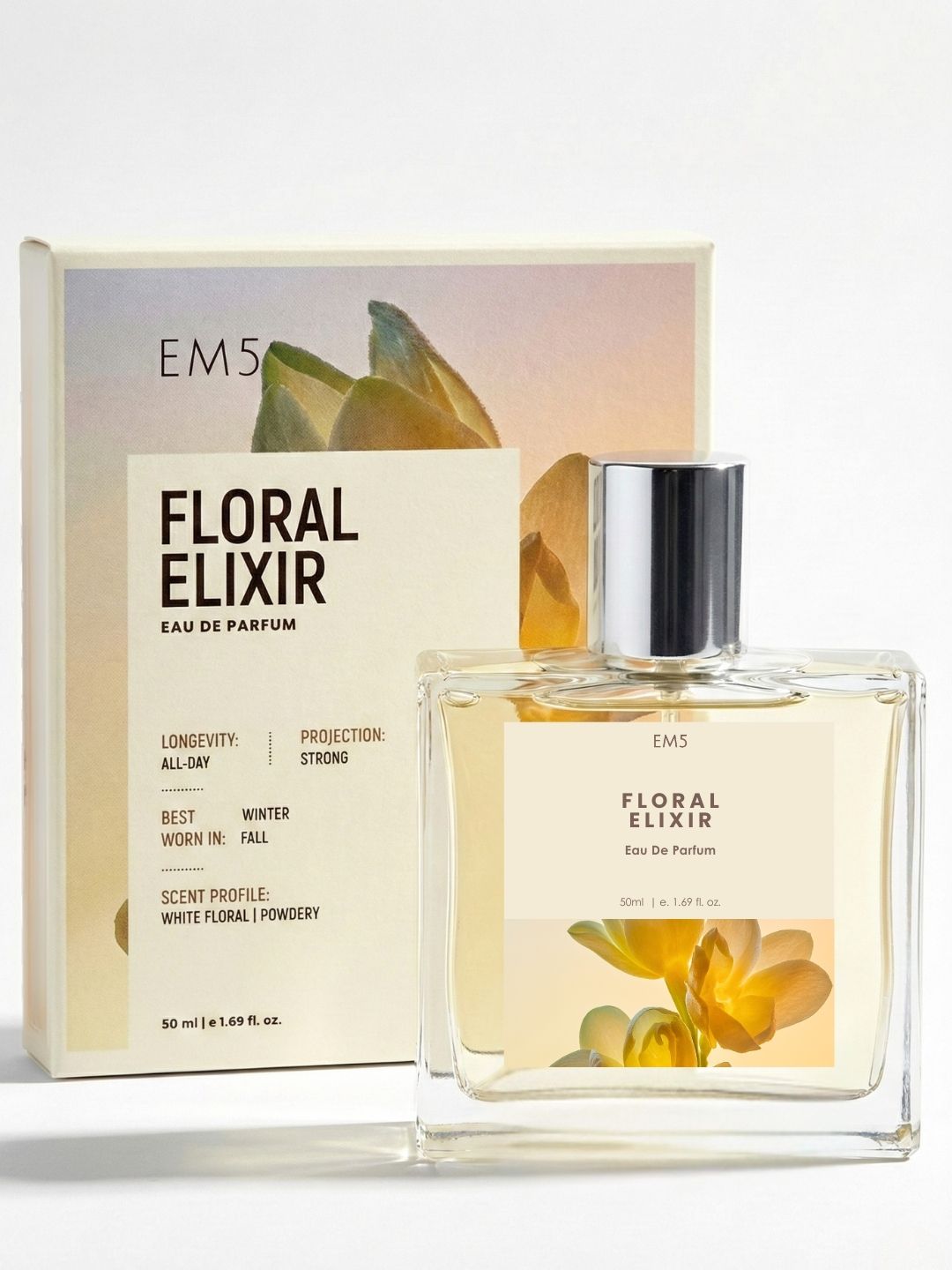 Floral Elixir EDP Perfume for Women | White Floral, Powdery Fragrance | Eau de Parfum - 50 ml-image-3