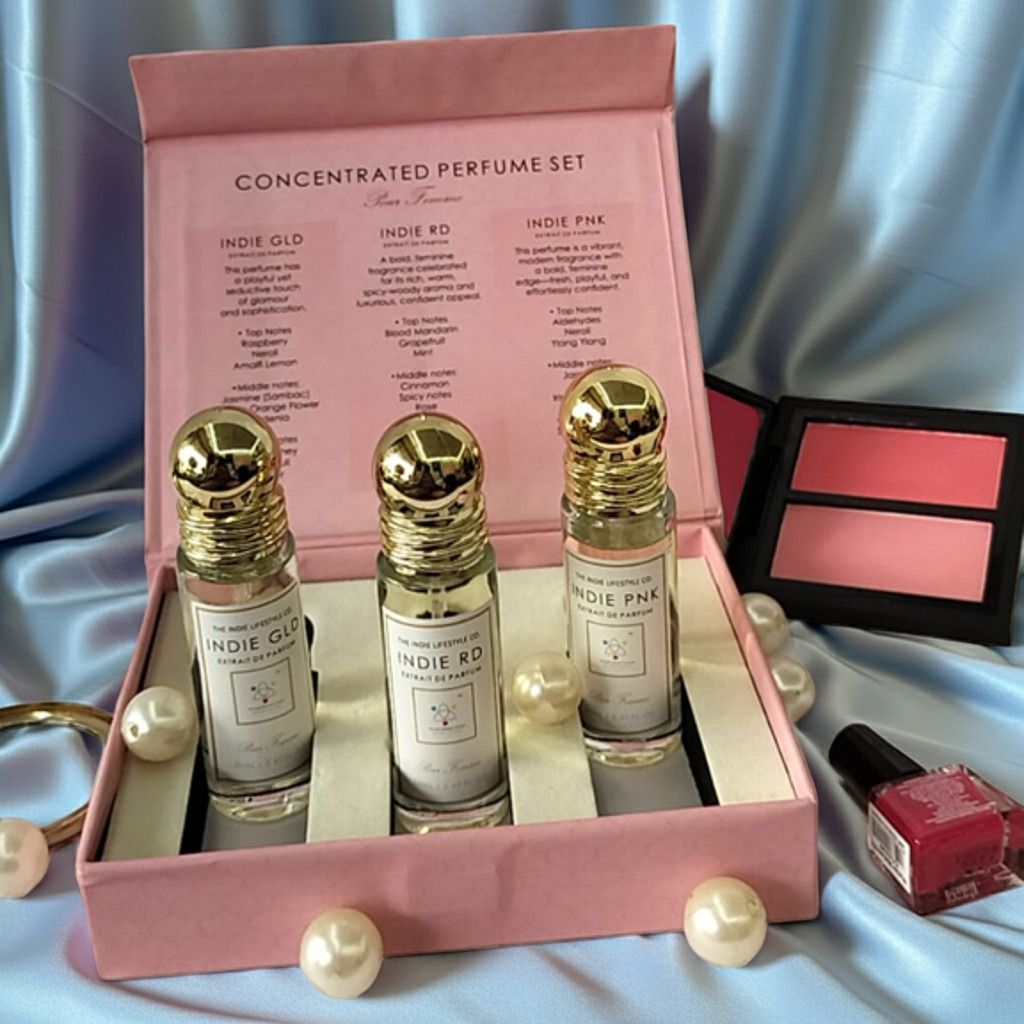 Indie Perfume Set - Pour Femme (Pack of 3, 20ml each) ) Extrait De Parfum - 20 ml-image-35