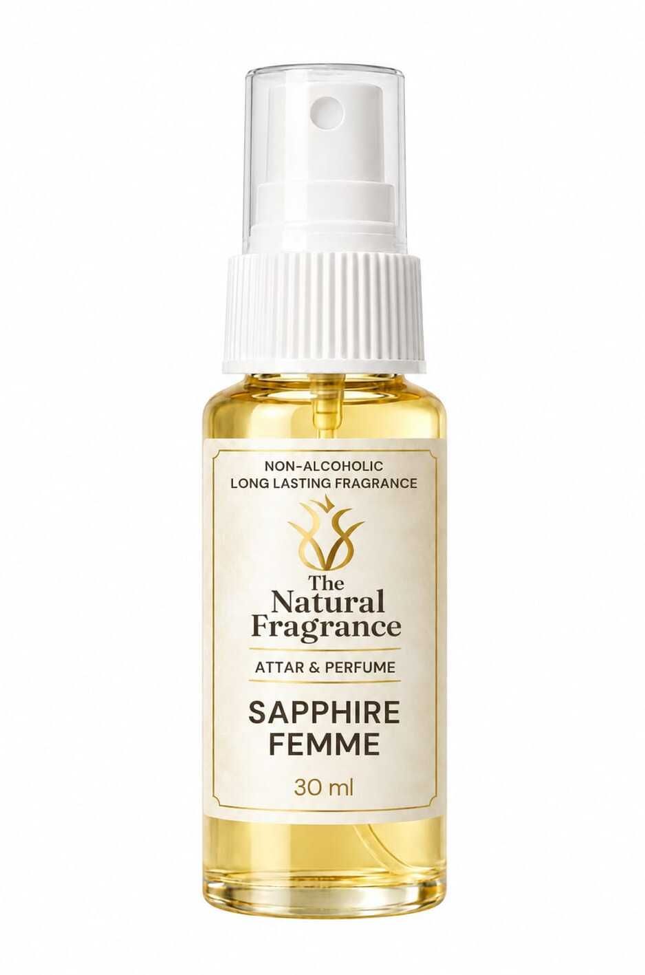 the natural fragrance Sapphire Femme Perfume Spray For Women Long Lasting And Non Alcoholic. Eau de Parfum - 30 ml-picture-10
