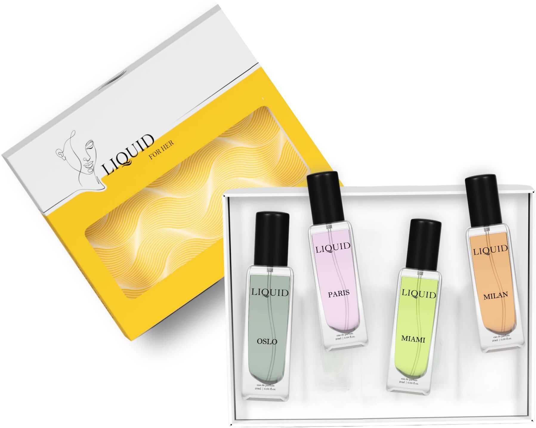 Luxury Perfume Gift Set - 4X20ml Long-lasting Fragrances Eau de Parfum - 80 ml-image-49