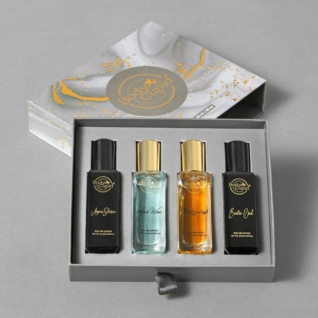 Body Cupid Luxury Perfume Gift Set for Men, Pack of 4