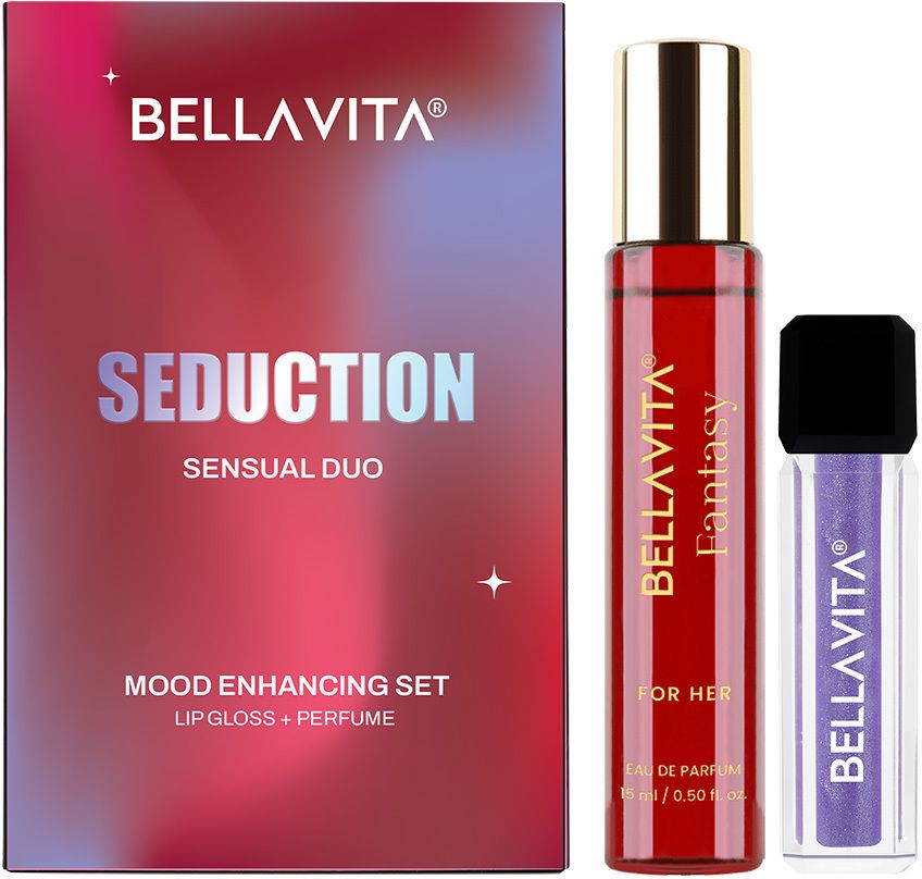 Mood Enhancing Seduction pH Adapting Lip Gloss 4ml and Perfume 15ml Gift Set| Eau de Parfum-19 ml-image-41