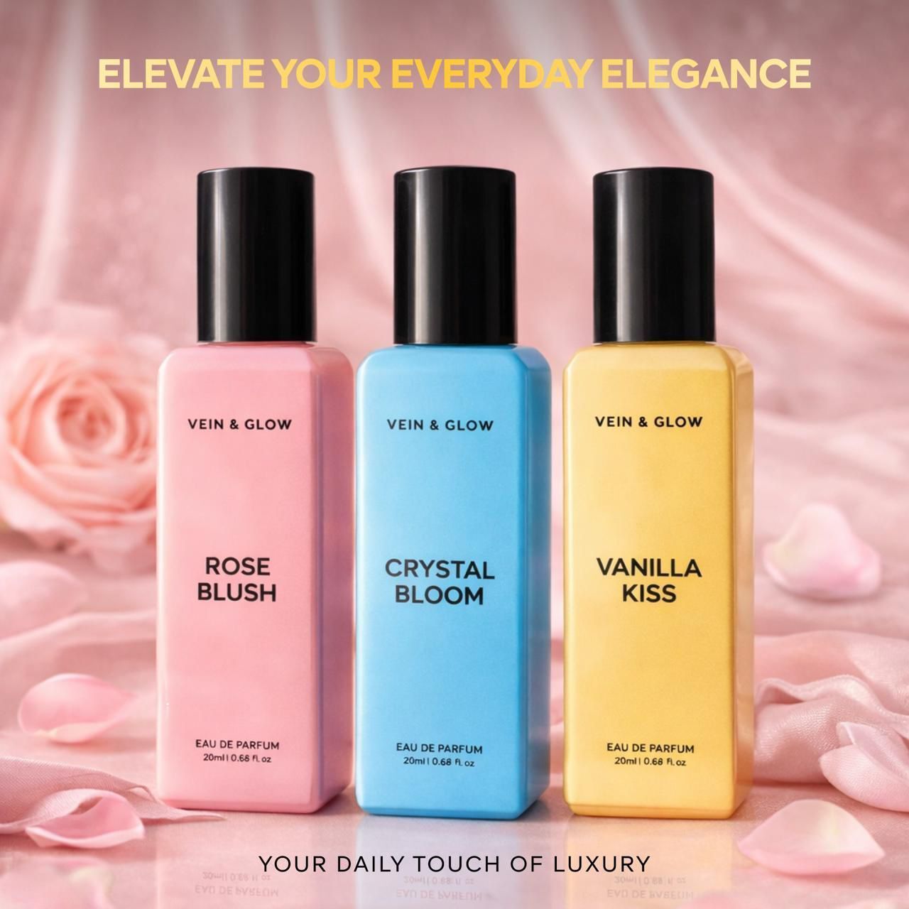 lumalexe Vein & Glow Eau De Parfum Combo Pack | Rose Blush, Crystal Bloom & Vanilla Kiss Eau de Parfum - 60 ml-picture-26