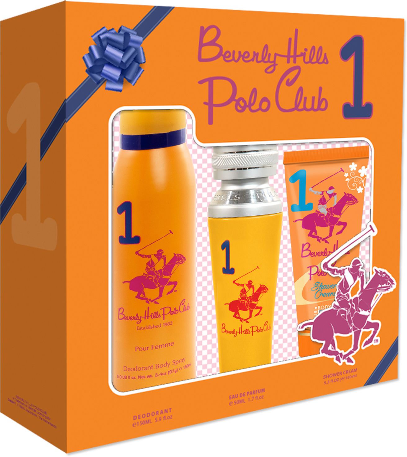 beverly hills polo club Gift Set No.1 (Eau De Parfum 50ml + Deodorant 150ml + Shower Cream 150ml)-picture-36