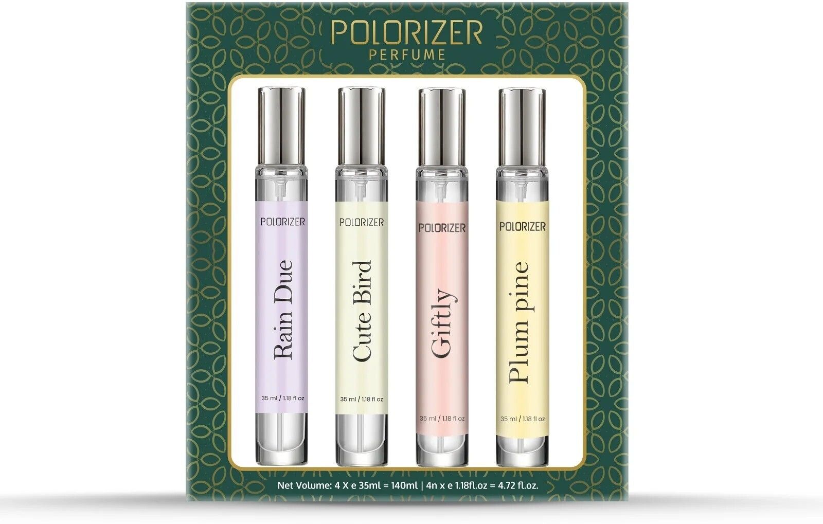 polorizer Women's Perfume Gift Set | Rain Due, Cute Bird, Giftly & Plum Pine | 4 x 35ml Eau de Parfum - 140 ml-picture-12