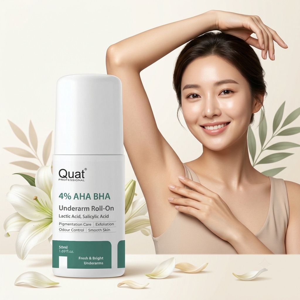 quat 4% AHA BHA Underarm Roll-On | Reduces Pigmentation & Odour | Deodorant Roll-on Eau Fraiche - 50 ml-picture-12