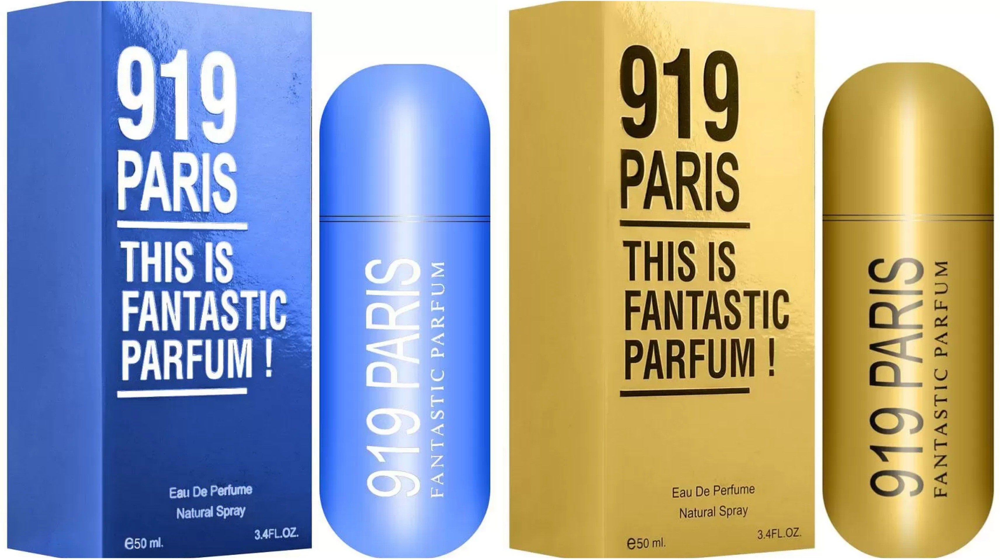 Sweet heart 919 Paris Gold Blue Perfume Long Lasting Eau De Parfum, (50+50 ml) Eau de Parfum-100 ml-image-47